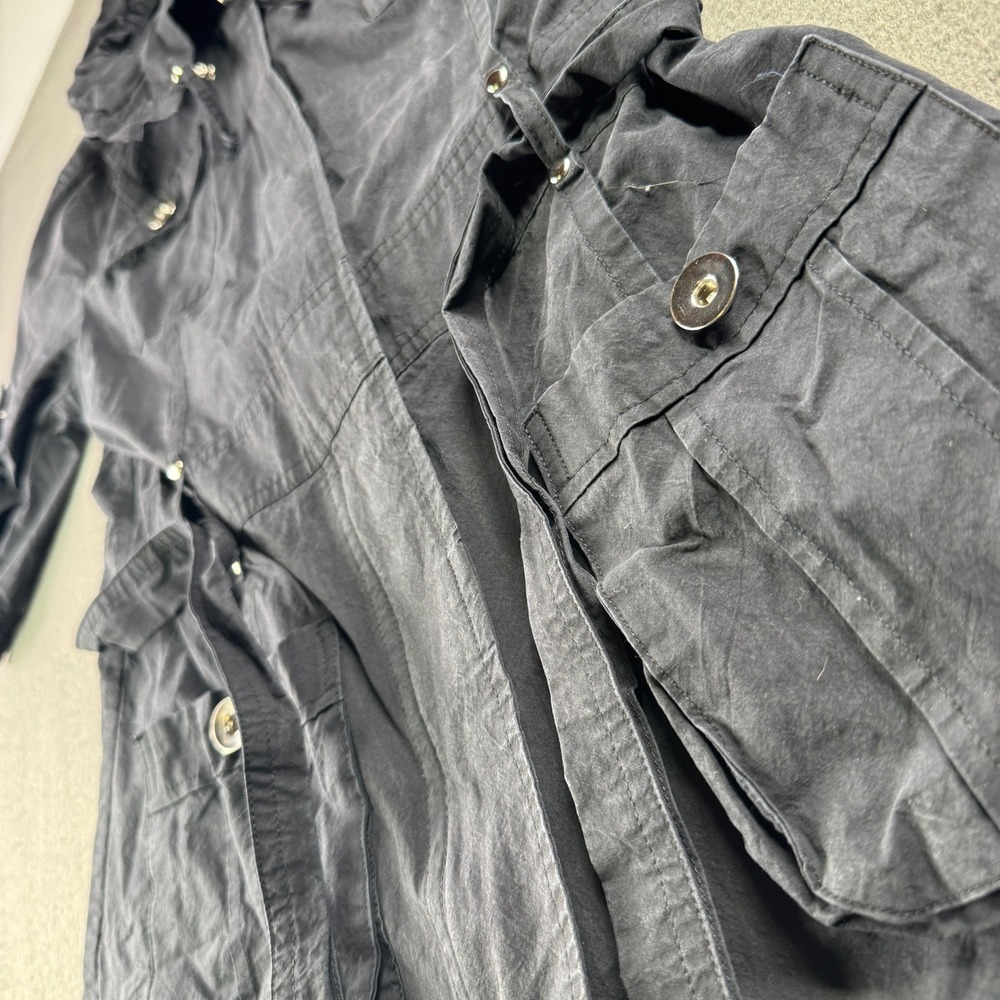 Robert Kitchen Jacket Women XS Belted Military Style‎ Utility Pockets Gothic - Picture 9 of 10